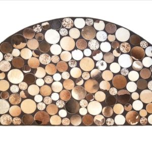 سجادة نصف دائرية من الجلد الطبيعي – صناعة يدوية فاخرة