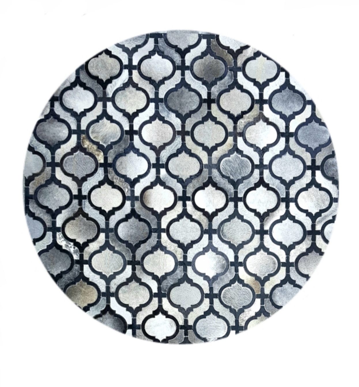 سجادة جلد طبيعي يدوي – مغربي رصاصى