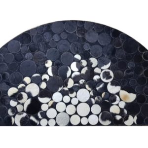 سجادة جلد طبيعي يدوي – نصف دائرى 3 لون