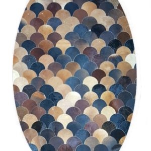 سجادة جلد طبيعي يدوي – قشر سمك عشوائى