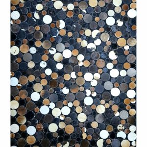 سجادة جلد طبيعي يدوي – دوائر عشوائى