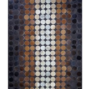 سجادة جلد طبيعي يدوي – دوائر 11