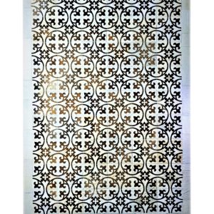 سجادة جلد طبيعي يدوي – الزهرة (فاتح)